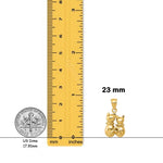 Load image into Gallery viewer, 14K Yellow Gold Cat Pendant with Necklace Chain Options
