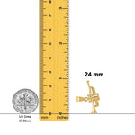 Load image into Gallery viewer, 14K Yellow Gold 3D Trumpet Pendant with Necklace Chain Options
