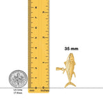 Load image into Gallery viewer, 14K Yellow Gold fin Tuna Fish Pendant with Necklace Chain Options
