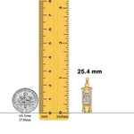 Load image into Gallery viewer, 14K Yellow Gold with White Rhodium 3-D Taxi with Moveable Tires Charm with Necklace Chain Options
