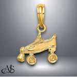 Load image into Gallery viewer, 14K Yellow Gold 3-D Roller Skate Charm with Necklace Chain Options
