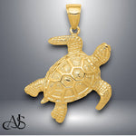 Load image into Gallery viewer, 14K Yellow Gold Sea Turtle Pendant with Necklace Chain Options
