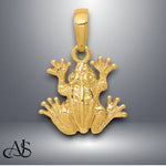 Load image into Gallery viewer, 14K Yellow Gold 2-D Frog Pendant with Necklace Chain Options

