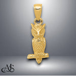 Load image into Gallery viewer, 14K Yellow Gold 3-D Owl Pendant with Necklace Chain Options
