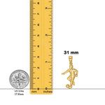 Load image into Gallery viewer, 14K Yellow Gold Boy Soccer Player Running with Ball Charm with Necklace Chain Options

