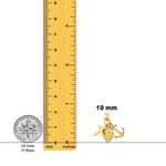 Load image into Gallery viewer, 14K Yellow Gold 3D Faith, Hope and Charity Charm with Necklace Chain Options
