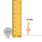 Load image into Gallery viewer, 14K Yellow Gold Pink Enameled Ballerina Pendant with Necklace Chain Options
