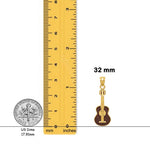 Load image into Gallery viewer, 14K Yellow Gold Enameled Guitar Pendant with Necklace Chain Options
