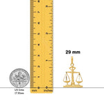 Load image into Gallery viewer, 14K Yellow Gold Scales of Justice Pendant with Necklace Chain Options
