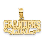 Load image into Gallery viewer, 14K Yellow Gold GRANDPAS GIRL Charm with Necklace Chain Options
