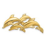 Load image into Gallery viewer, 14K Yellow Gold Dolphins Slide with Necklace Chain Options
