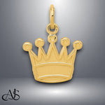 Load image into Gallery viewer, 14K Yellow Gold Kings Crown Charm with Necklace Chain Options
