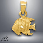 Load image into Gallery viewer, 14K Yellow Gold Fish Pendant with Necklace Chain Options

