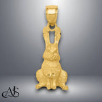Load image into Gallery viewer, 14K Yellow Gold Diamond-cut Rabbit Pendant with Necklace Chain Options
