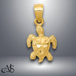 Load image into Gallery viewer, 14K Yellow Gold Turtle Pendant with Necklace Chain Options
