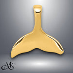 Load image into Gallery viewer, 14K Yellow Gold Whale Tail Chain Slide with Necklace Chain Options
