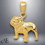 Load image into Gallery viewer, 14K Yellow Gold Bulldog Pendant with Necklace Chain Options
