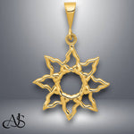 Load image into Gallery viewer, 14K Yellow Gold or White Gold Sun Charm with Necklace Chain Options
