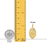 Load image into Gallery viewer, 14K Yellow Gold Polished Police Badge Pendant with Necklace Chain Options
