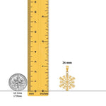 Load image into Gallery viewer, 14K Yellow Gold or White Gold Polished Snowflake Pendant with Necklace Chain Options
