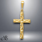 Load image into Gallery viewer, 14K Yellow Gold Reversible Latin Cross Pendant with Necklace Chain Options

