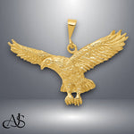Load image into Gallery viewer, 14K Yellow Gold Solid Polished Eagle Pendant with Necklace Chain Options

