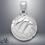 Load image into Gallery viewer, 14K Yellow Gold or White Gold Polished Open-Backed Volleyball Pendant with Necklace Chain Options

