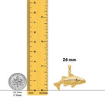 Load image into Gallery viewer, 14K Yellow Gold Polished Open-Backed Redfish Pendant with Necklace Chain Options
