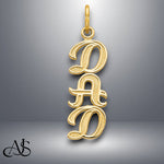 Load image into Gallery viewer, 14K Yellow Gold DAD Charm with Necklace Chain Options
