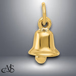 Load image into Gallery viewer, 14K Yellow Gold 3D Wedding Bell Charm with Necklace Chain Options
