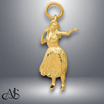Load image into Gallery viewer, 14K Yellow Gold 3-D Hula Dancer Charm with Necklace Chain Options
