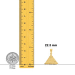 Load image into Gallery viewer, 14K Yellow Gold Pyramid Charm with Necklace Chain Options
