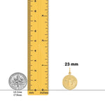 Load image into Gallery viewer, 14K Yellow Gold Confirmation w/Dove Medal Charm with Necklace Chain Options
