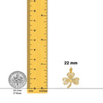 Load image into Gallery viewer, 14K Yellow Gold Filigree Shamrock Charm with Necklace Chain Options
