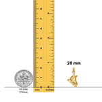 Load image into Gallery viewer, 14K Yellow Gold Solid Polished 3-D Rollerblade Charm with Necklace Chain Options
