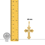 Load image into Gallery viewer, 14K Yellow Gold Diamond-cut Celtic Cross Pendant with Necklace Chain Options
