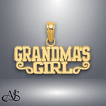 Load image into Gallery viewer, 14K Yellow Gold GRANDMA'S GIRL Charm with Necklace Chain Options
