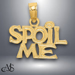 Load image into Gallery viewer, 14K Yellow Gold SPOIL ME Charm with Necklace Chain Options
