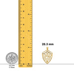 Load image into Gallery viewer, 14K Yellow Gold "Dad Of The Year Plaque Charm with Necklace Chain Options
