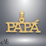 Load image into Gallery viewer, 14K Yellow Gold PAPA Charm with Necklace Chain Options
