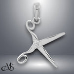 Load image into Gallery viewer, 14K Yellow Gold or White Gold 3-D Moveable Scissors Pendant with Necklace Chain Options
