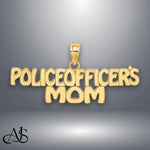 Load image into Gallery viewer, 14K Yellow Gold POLICE OFFICER'S MOM Charm with Necklace Chain Options
