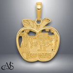 Load image into Gallery viewer, 14K Yellow Gold NEW YORK City Skyline in Apple Pendant with Necklace Chain Options
