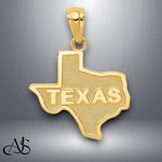 Load image into Gallery viewer, 14K Yellow Gold State of TEXAS Map Pendant with Necklace Chain Options
