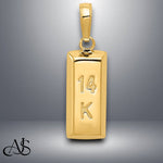 Load image into Gallery viewer, 14K Yellow Gold 3D Gold Bar Pendant with Necklace Chain Options
