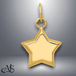 Load image into Gallery viewer, 14K Yellow Gold 3-D Puffed Star Charm with Necklace Chain Options
