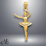 Load image into Gallery viewer, 14K Yellow Gold Ballerina Pendant with Necklace Chain Options
