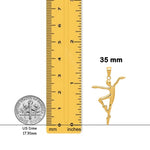 Load image into Gallery viewer, 14K Yellow Gold Ballet Dancer Pendant with Necklace Chain Options
