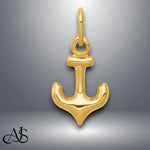 Load image into Gallery viewer, 14K Yellow Gold Anchor Charm with Necklace Chain Options
