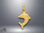 Load image into Gallery viewer, 14K Yellow Gold Dolphin Charm with Necklace Chain Options
